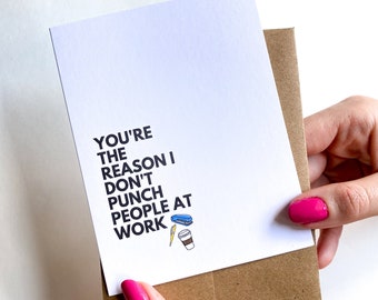 Coworker Card Funny Card for Friend Card for Coworker Birthday Card for Work Friend