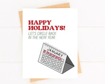 Circle Back Funny Holiday Card for the Office Coworker Card