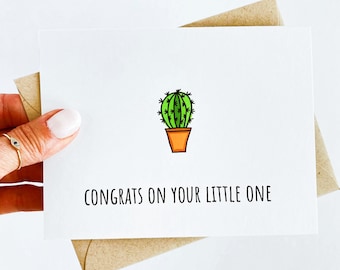 Cactus New Baby Card Cute Card for Baby Shower Cactus Card New Baby Card Baby Congrats Card First Baby Card Congratulations Pregnancy Card