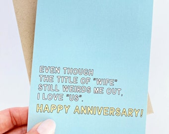 Funny Anniversary Card from Wife I Love Us Card