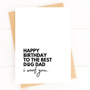 Feliz cumpleaños al mejor perro Tarjeta de cumpleaños para papá de Dog for Husband Tarjeta de perro para papá