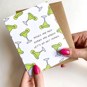 Margarita Valentines Card Funny Valentines Card Cute Card for Anniversary Card Marg Lover Card