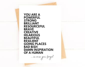 You Are An Inspiration of A Human In Case You Forgot Encouragement Card