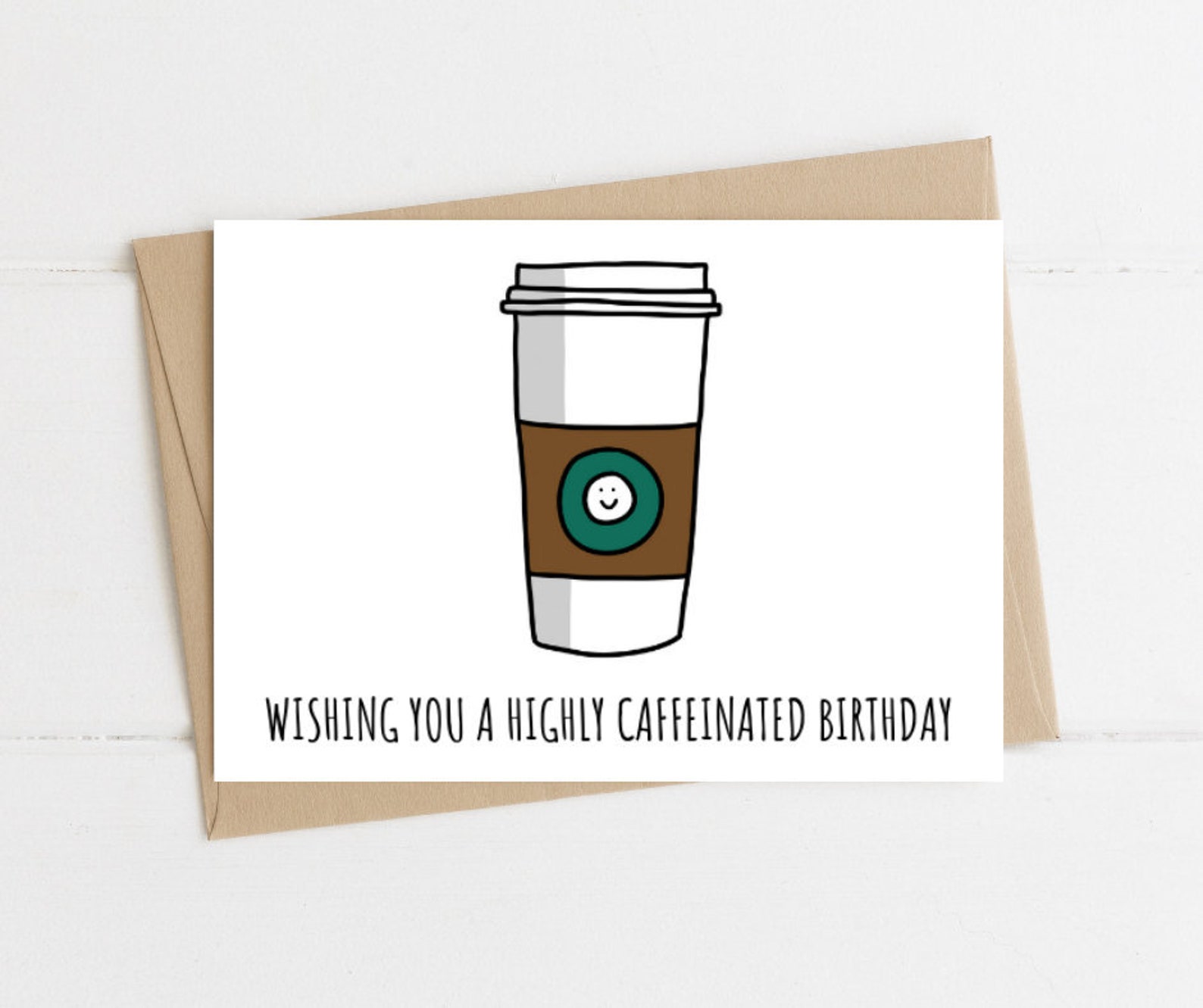 Kaffee Geburtstagskarte Happy Birthday Karte KaffeeLiebhaber Etsy