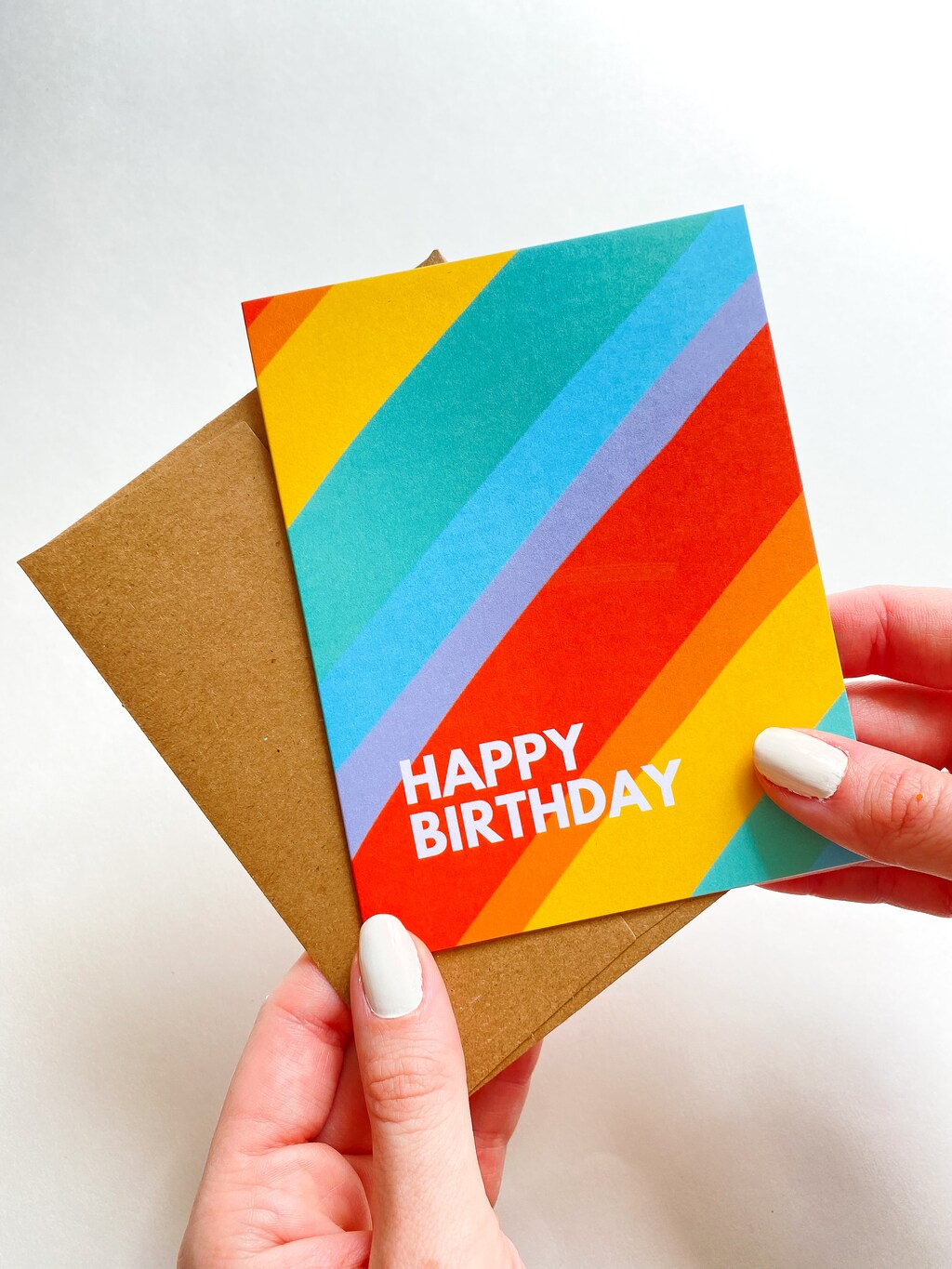 Biglietto Di Auguri Stuff4 Per Ragazza – Cupcake Arcobaleno 145mm Con Busta, Spazio Interno Per Scrivere, Realizzato Nel Regno Unito