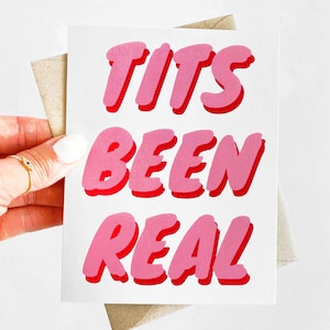 Las tetas han sido muy divertidas Mastectomía Apoyo al cáncer de mama Tarjeta para recuperarse