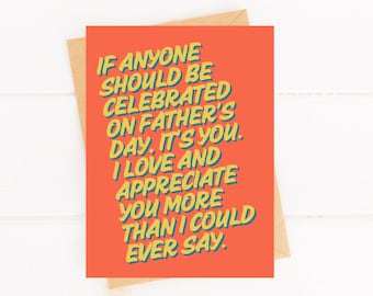 Father's Day Card for Father Figure, Step Dad, Uncle Card