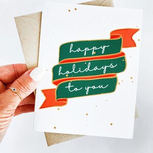 Biglietto di buone feste a te Biglietto di auguri semplice Cartoline di Natale moderne