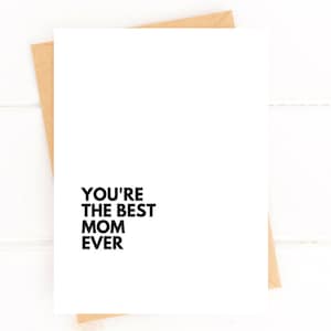 Best Mom Ever Mother&#39;s Day Card Mom Card Funny Mother&#39;s Day Card