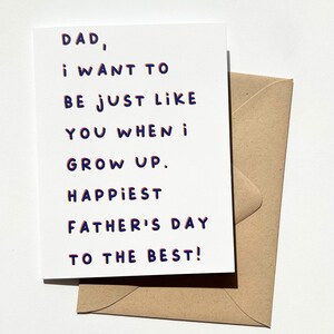 Niedliche Vatertagskarte vom Kind sein genau wie Papa