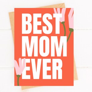 Niedliche Muttertagskarte Best Mom Ever Karte für Mama