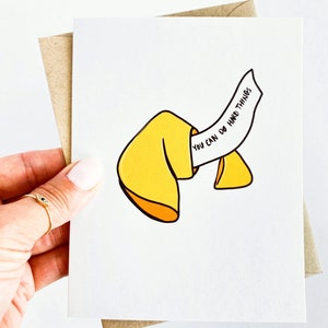 Carte d'encouragement Biscuit fortuné, vous pouvez faire des choses difficiles