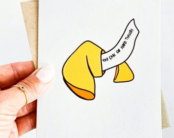 Fortune Cookie You Can Do Hard Things Encouragement Card