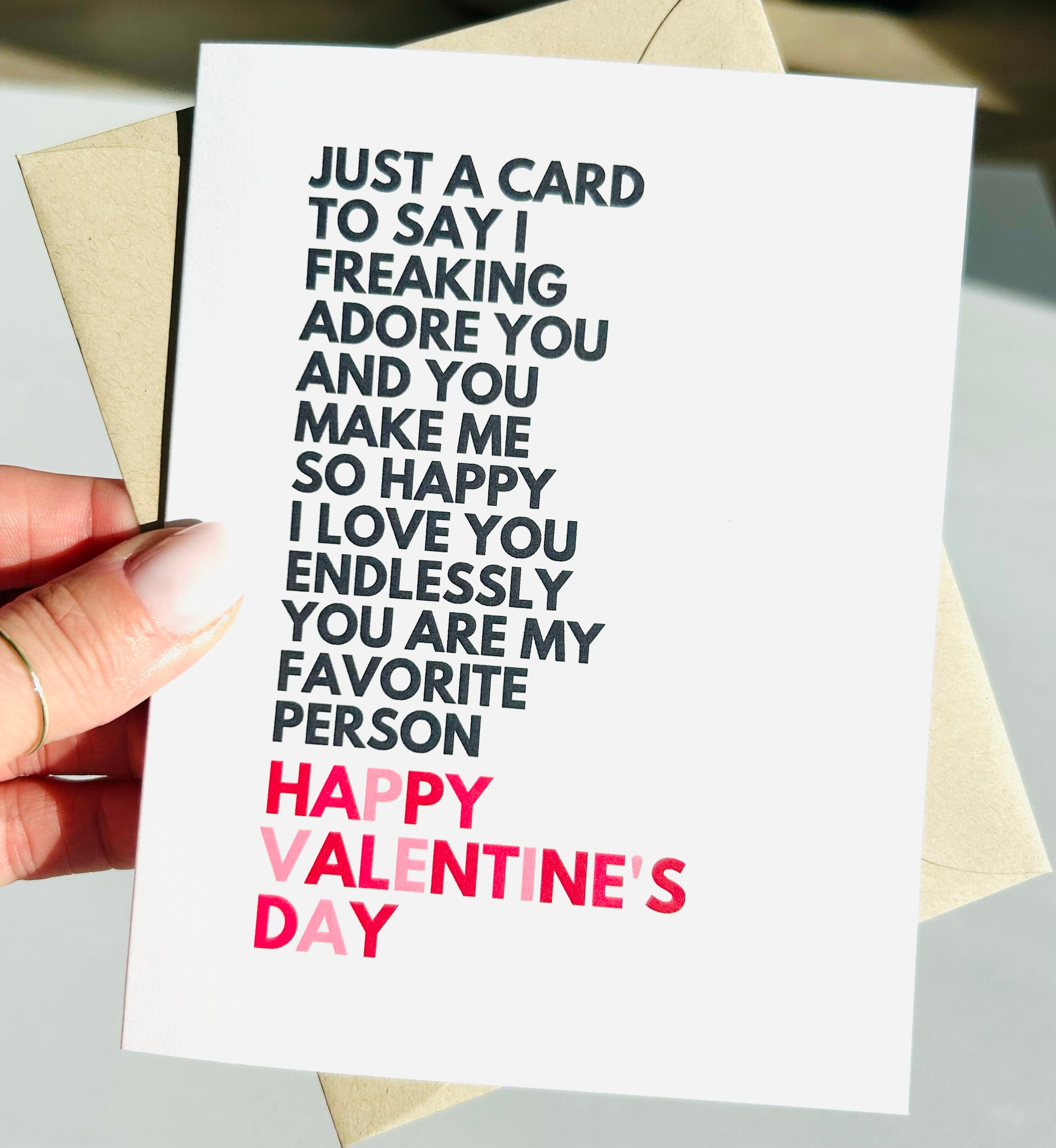Funny Valentines Day Card, I Adore You, A2 Card - Etsy