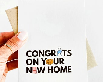 Congrats on Your New Home Moving Card New Homeowner Card