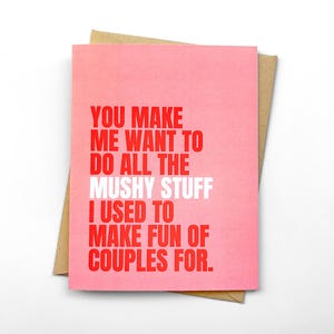 Cute Valentine&#39;s Day Card Mushy Stuff Love Card