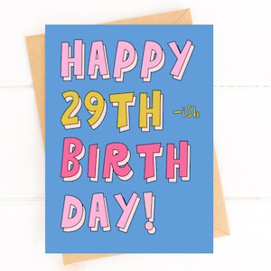 Carte 30e anniversaire amusante Joyeux 29e anniversaire