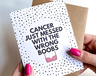 Breast Cancer Card: Funny Get Well Gift for Cancer Fighter