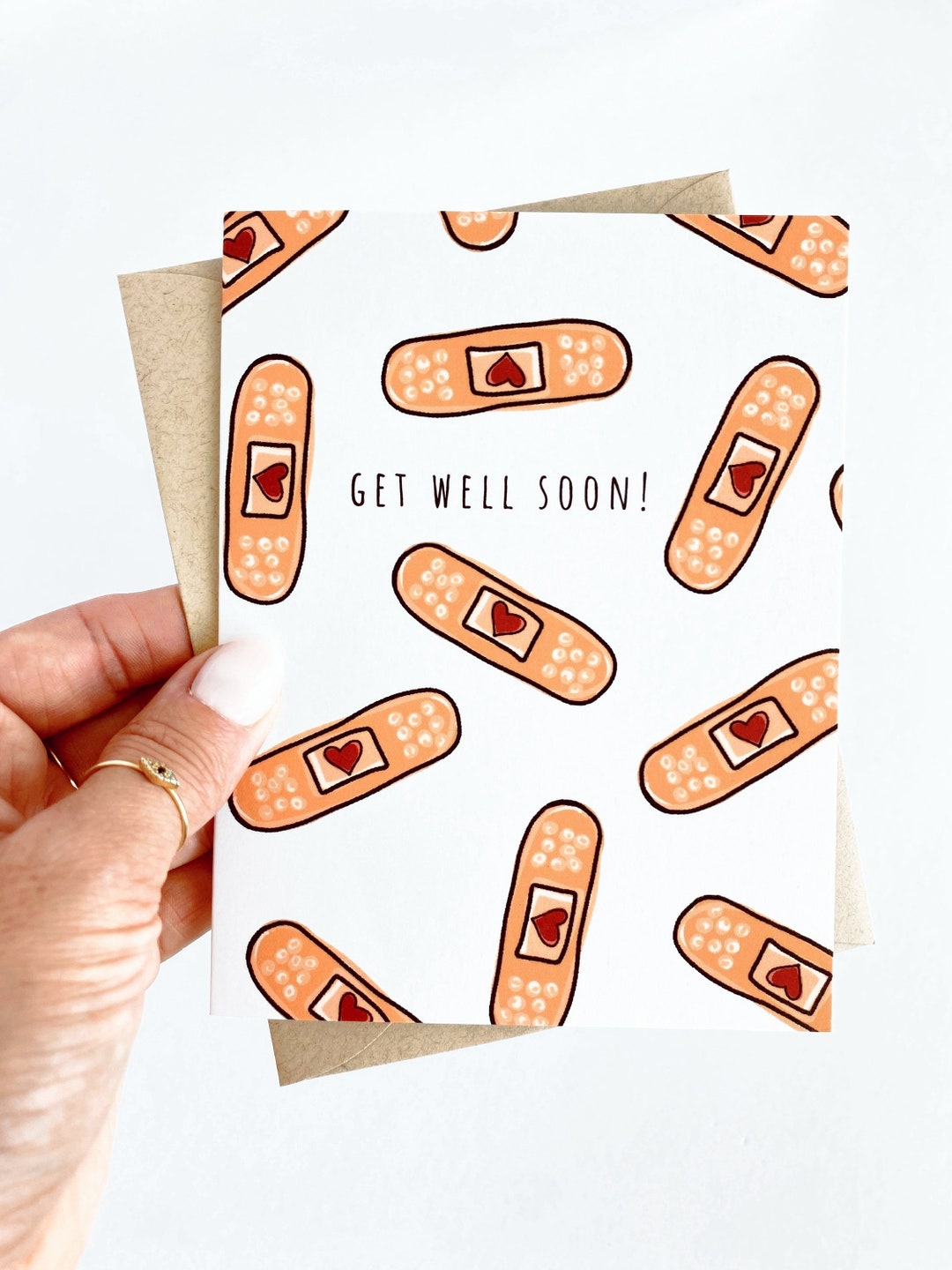 Heart Bandaid Get Well Soon Card for Friend - Etsy Australia