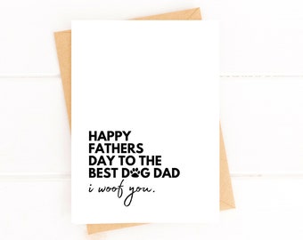 Dog Dad Father's Day Card Dog Dad Card