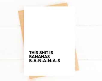 Tarjeta divertida de "Que te mejores" Esta es una tarjeta de ánimo de Bananas