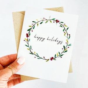 Feliz feriado cartão cartão de natal cartões de férias conjunto caixa de natal grinalda cartão de férias personalizado cartões de férias presente corporativo