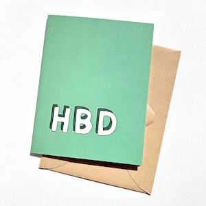 HBD Simple Birthday Card for Men Boyfriend Birthday Card