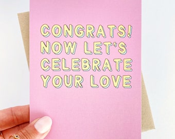 Tarjeta de felicitación por tu compromiso: celebra tu amor