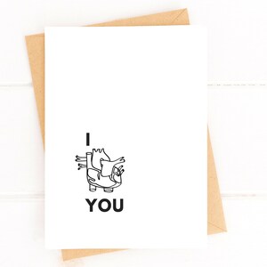 I Heart You Valentines Day Card Sweet Funny Card for Anniversary