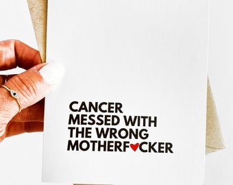 Cancer Diagnosis Card: Funny Get Well Gift for Mother