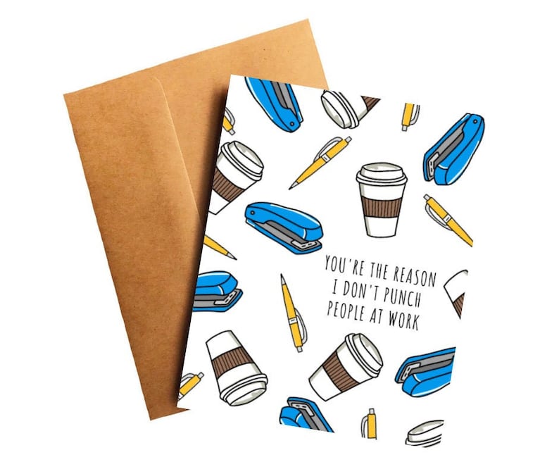 coworker card funny card for friend card for coworker birthday etsy