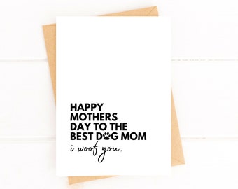 Grappige moederdagkaart hond - I Woof You