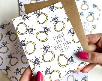 Tarjeta de compromiso / Tarjeta de prometido/a "Nice Ring To It"