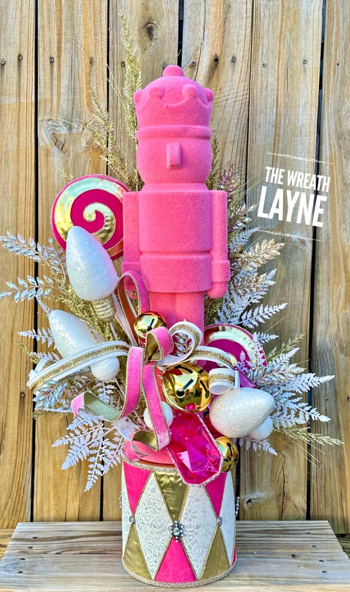 Nutcracker Centerpiece, Christmas Table Centerpiece, Ornament Centerpiece, Lollipop Decor, Nutcracker Drum, Jewel Ornament Centerpiece
