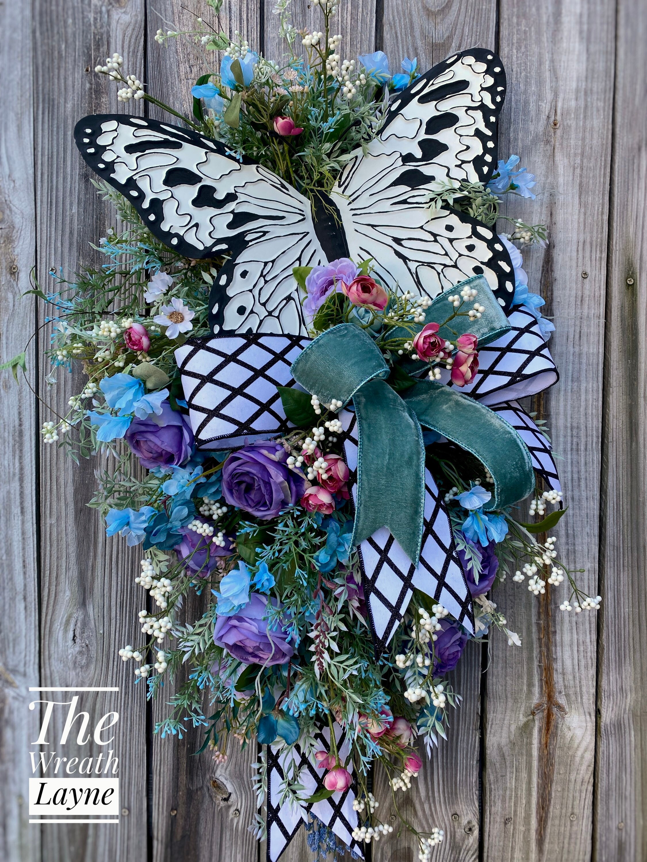 Butterfly Wreath Summer Swag Spring Swag Spring Wreath - Etsy