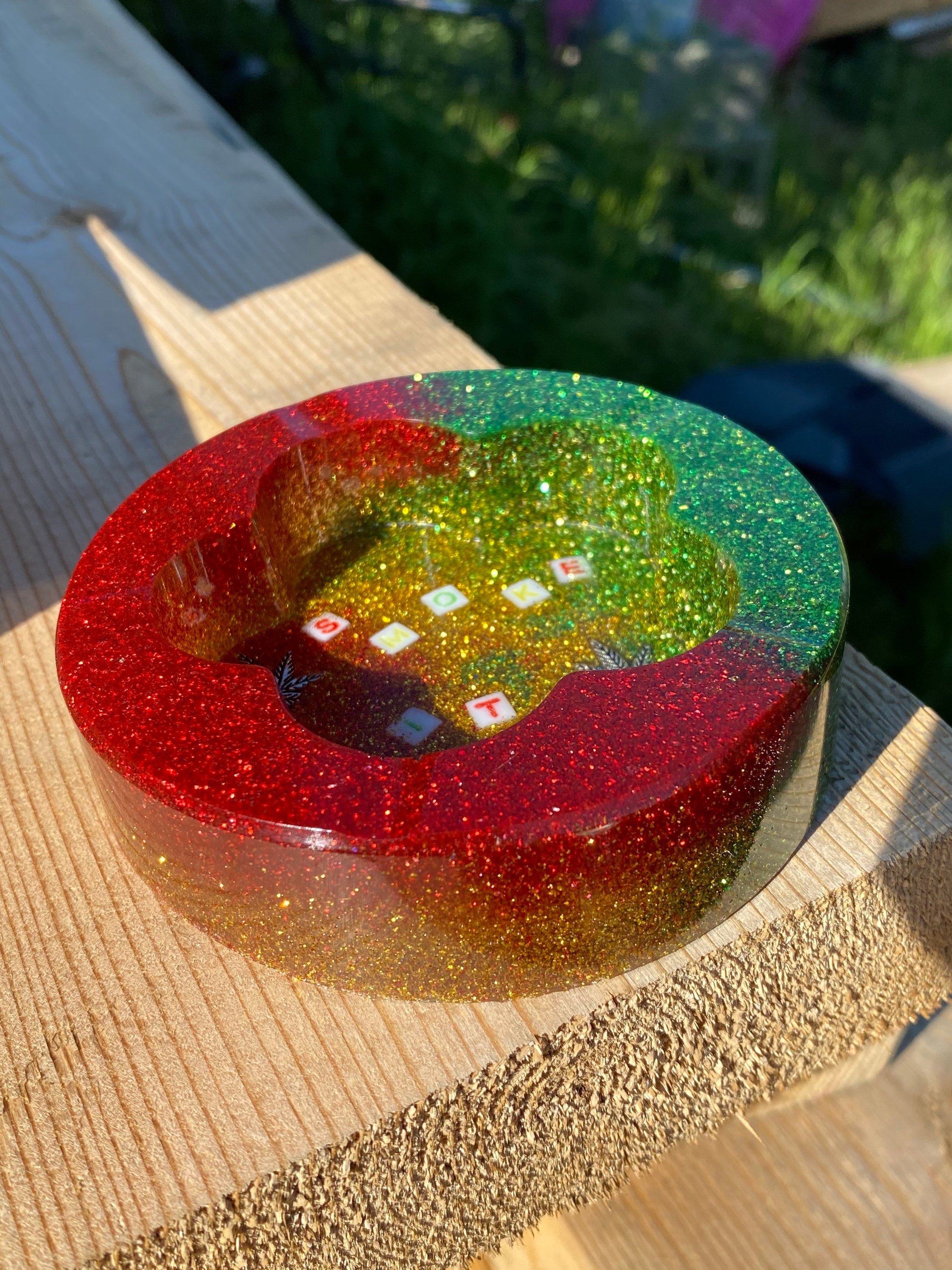 Rasta ashtray smoke it ashtray weed ashtray resin ashtray Etsy