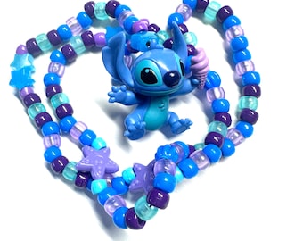 Kandi,Ohana Kandi, Custom Hawaii Kandi  necklace, Kandi kids necklace, alien Jewelry,Star kandi jewelry, Rave Jewelry, Handmade jewelry, USA