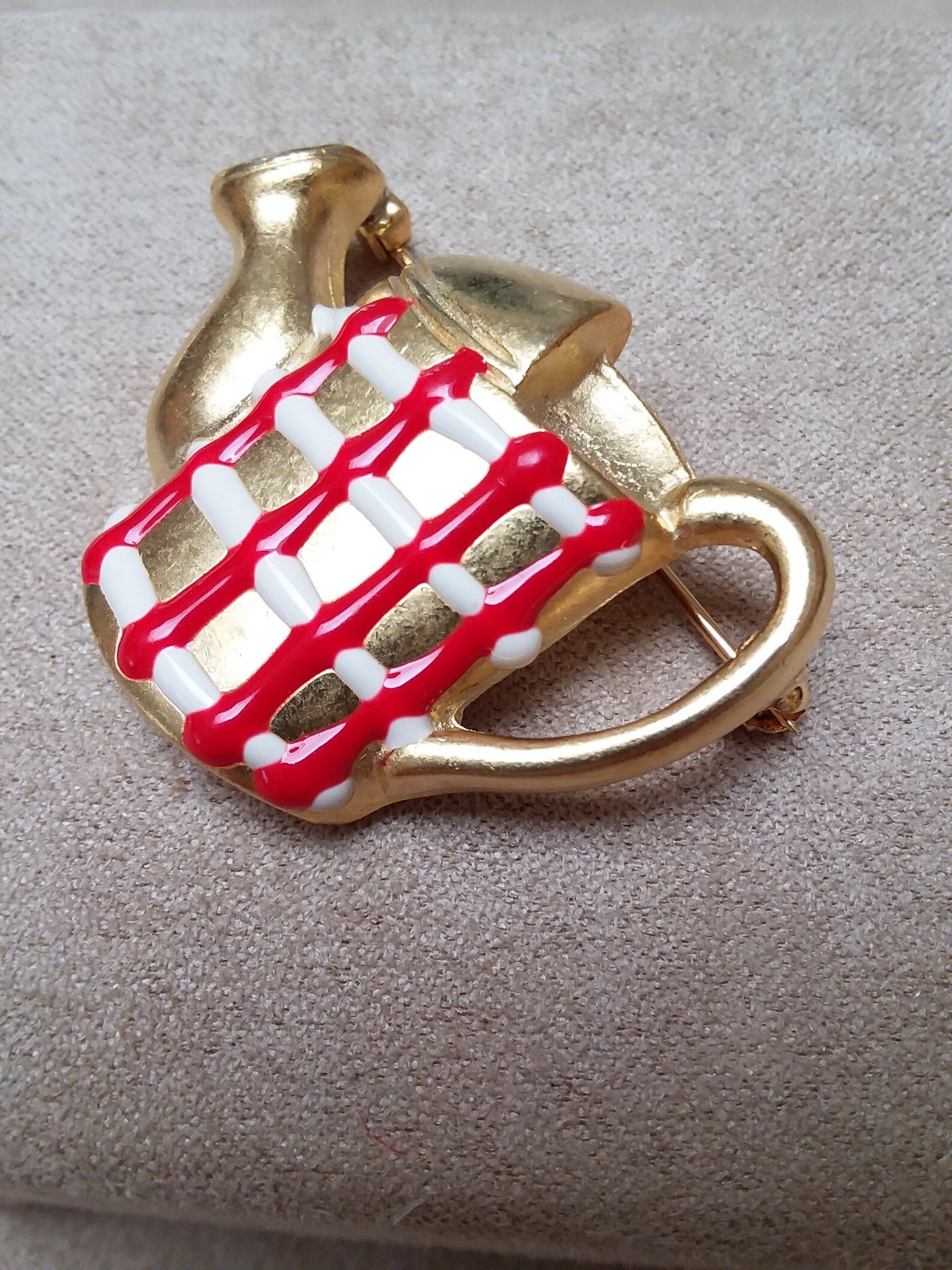 Vintage Gold Garden Watering Can Pendant Charm