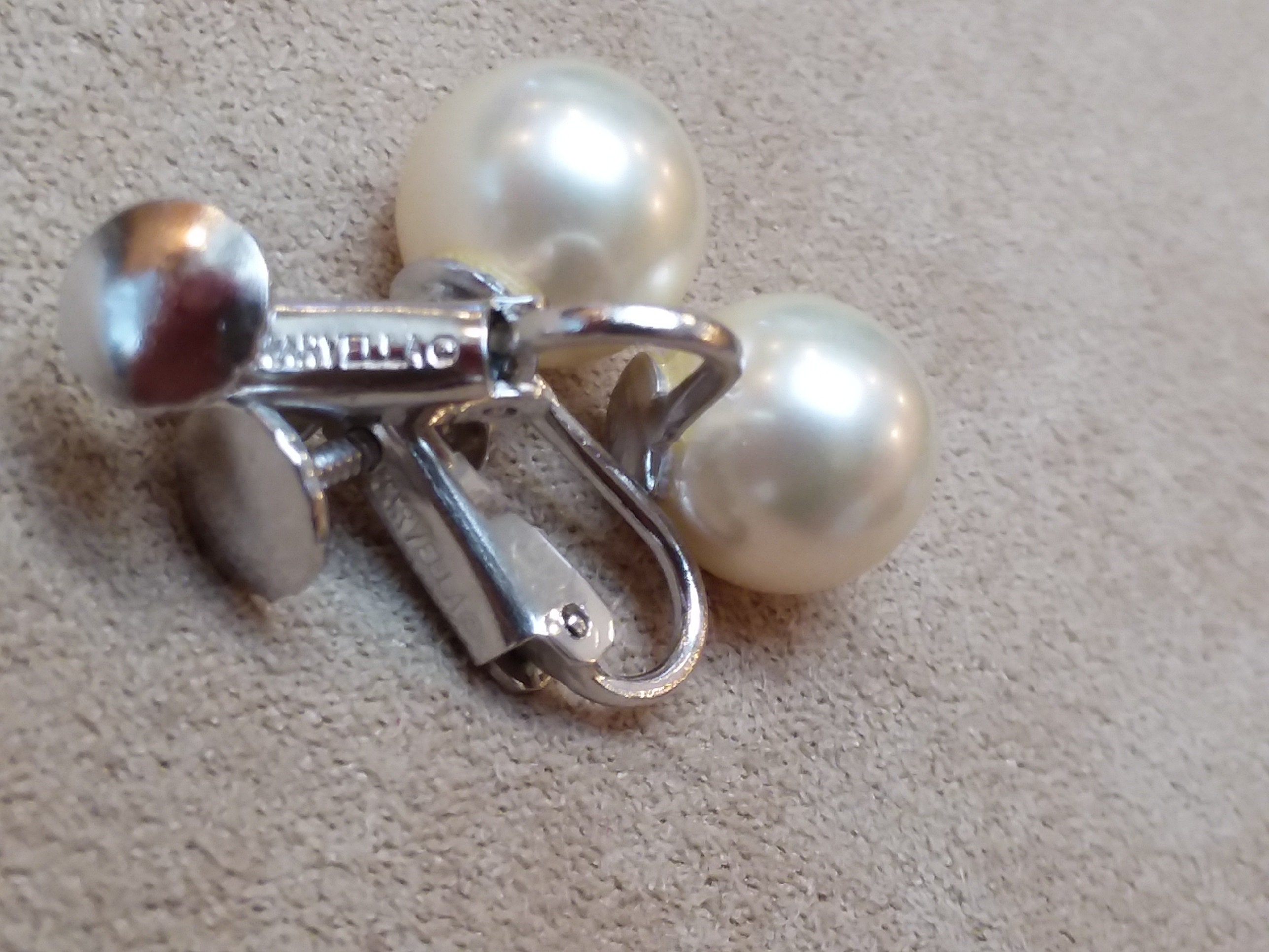 VINTAGE Clip on PEARL EARRINGS, Unique Gift for Her, Wedding Earrings