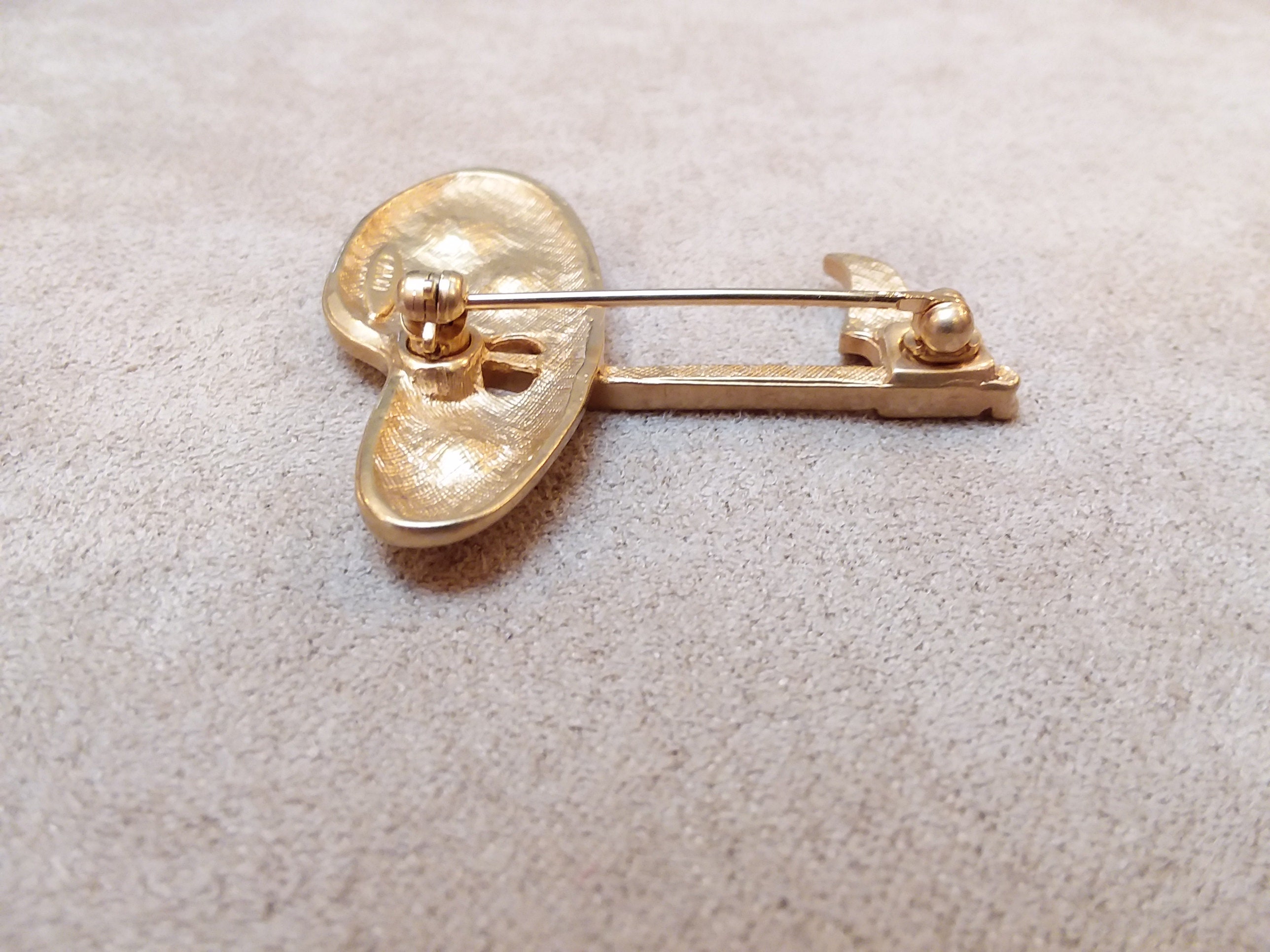 Vintage AVON GOLF Theme Gold Tone Pearl BROOCH, Unique Gift ...