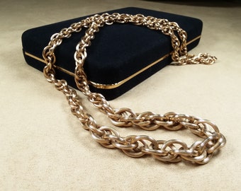 Vintage Napier Gold Massive Multi Chain Graduated Necklace, Collectible Custom Jewelry, Unique Gift