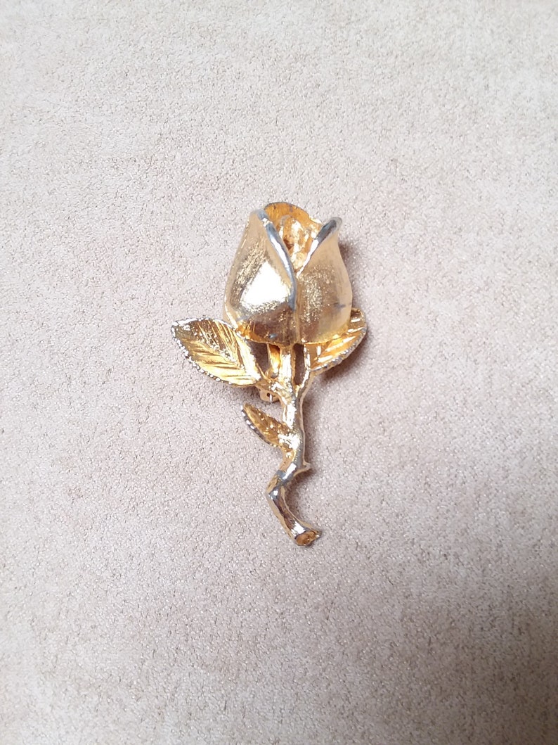 VINTAGE Gold ROSE BROOCH Unique Gift for Her Collectible - Etsy Ireland