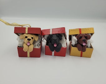 Handgefertigte Hunde Figur - Polymer Clay Skulptur - Benutzerdefinierte Haustier Verzierung - Hunde Ornament - Einzigartige Hunde Figur - Haustier Figur Geschenkbox