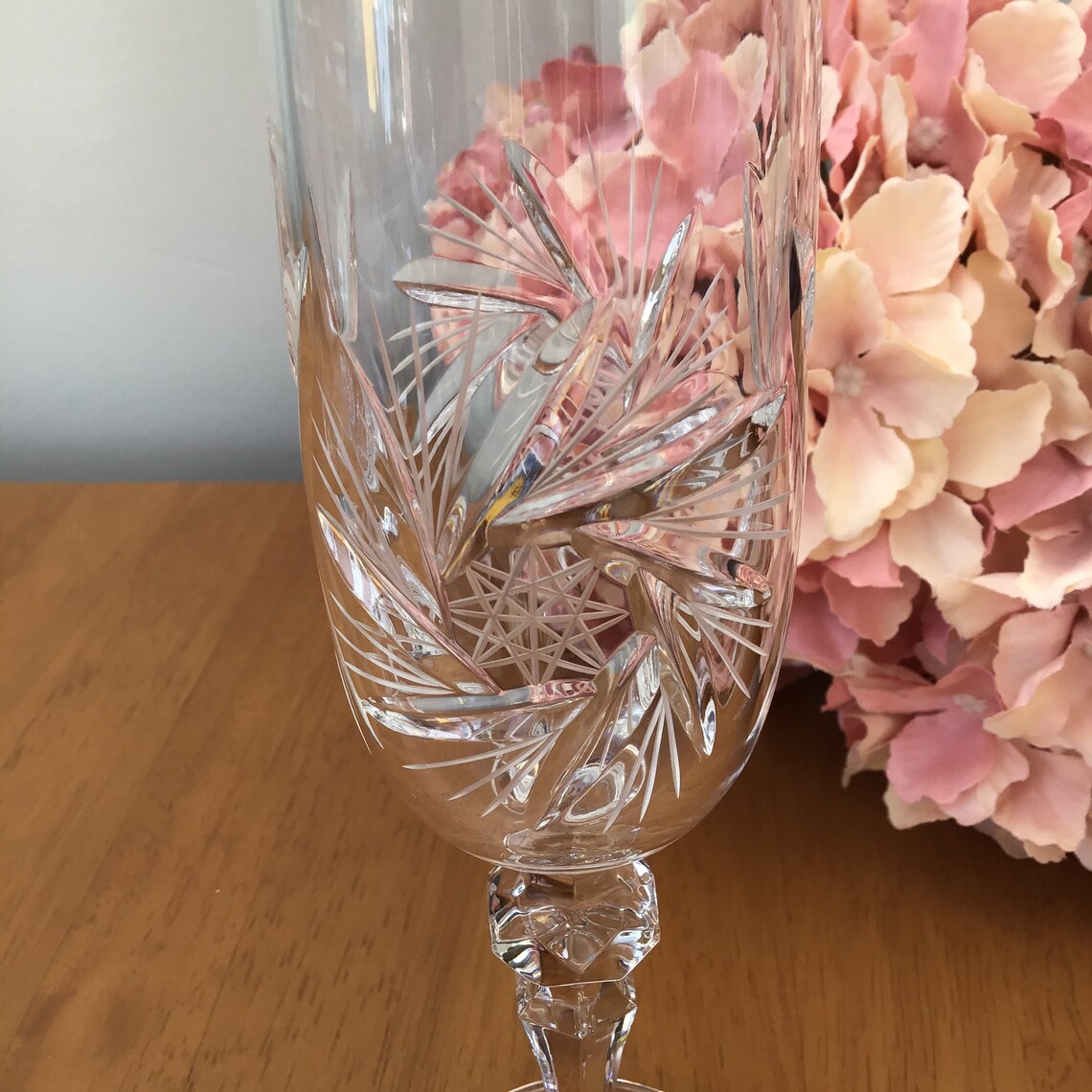 Bohemia Crystal Pinwheel Champagne Flute Etsy