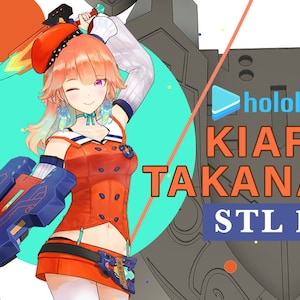 HOLOLIVE Kiara Takanashi STL Kit 3D Files / Sword, Shield & outfit