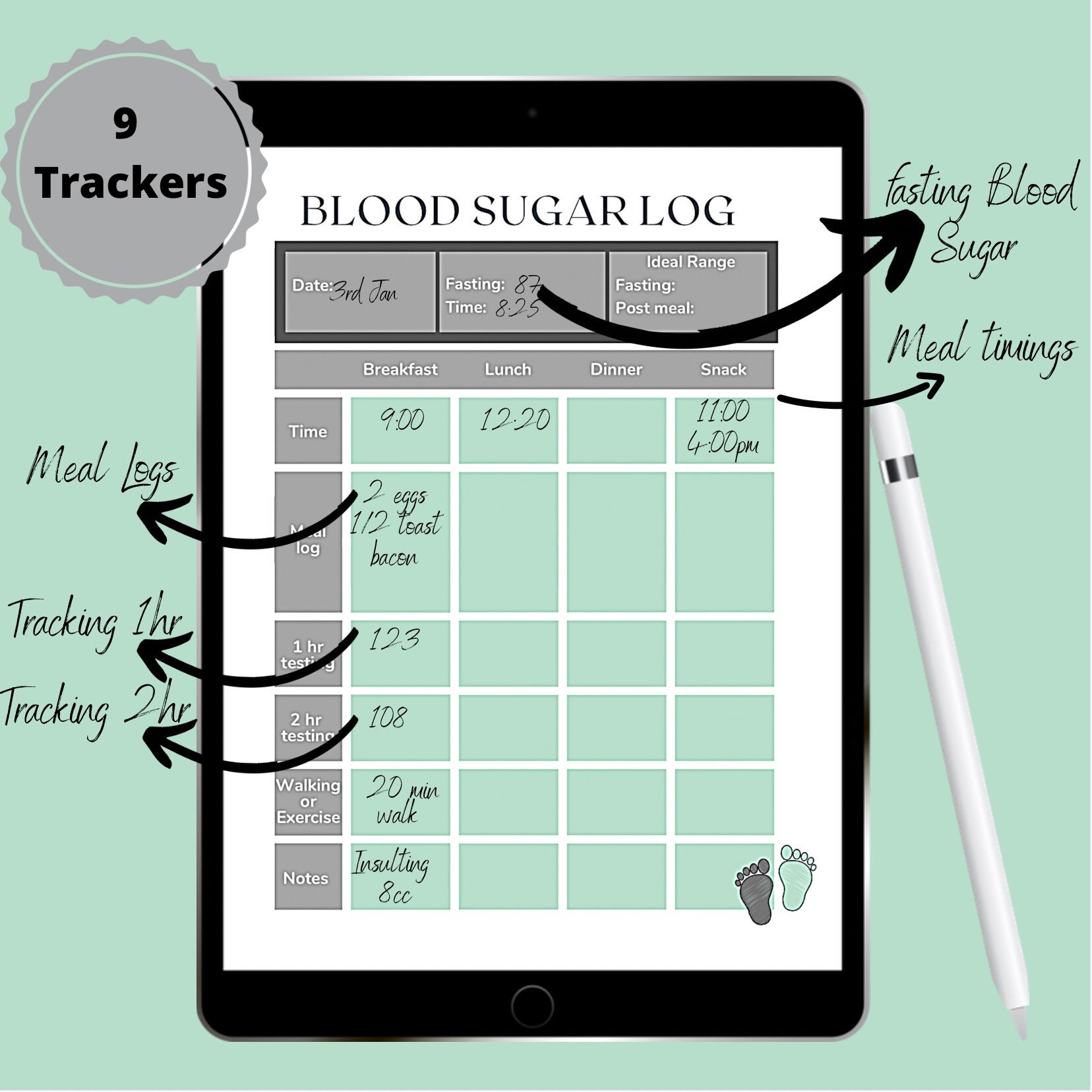 Printable Gestational Diabetes Log Pregnancy Wellness - Etsy Australia