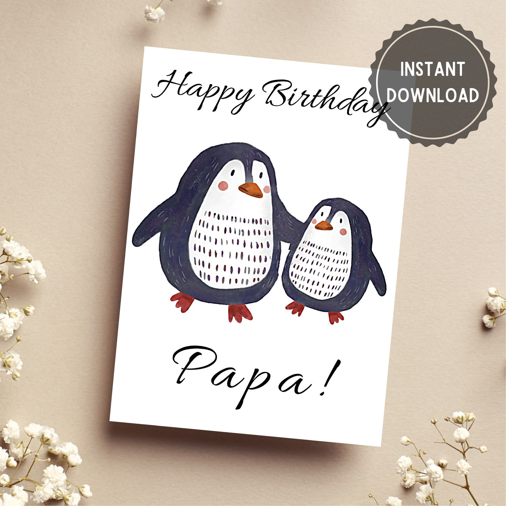 Printable Birthday Card for Dad, Fun Birthday Card for Papa, Cute ...