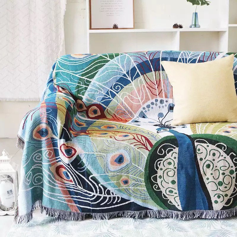 Reversible Woven art Blanket Knitted woven blanket woven art Etsy