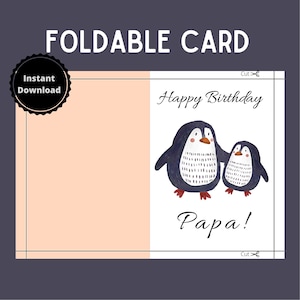 Printable Birthday Card for Dad, Fun Birthday Card for Papa, Cute ...