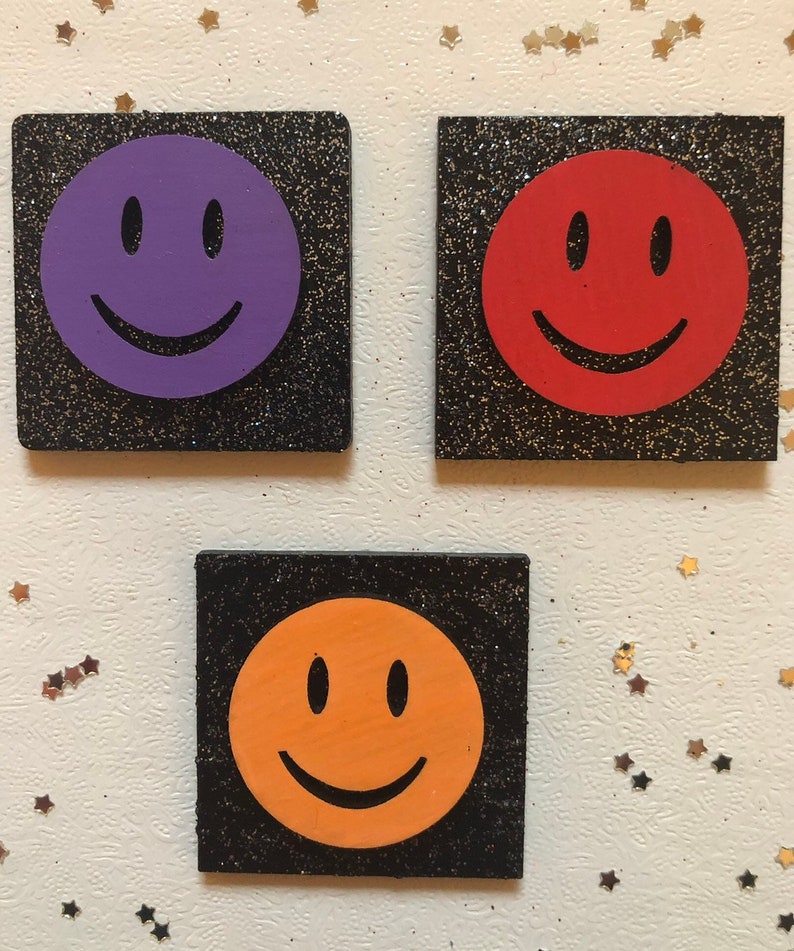 Smiley Face Fridge Magnets - Etsy
